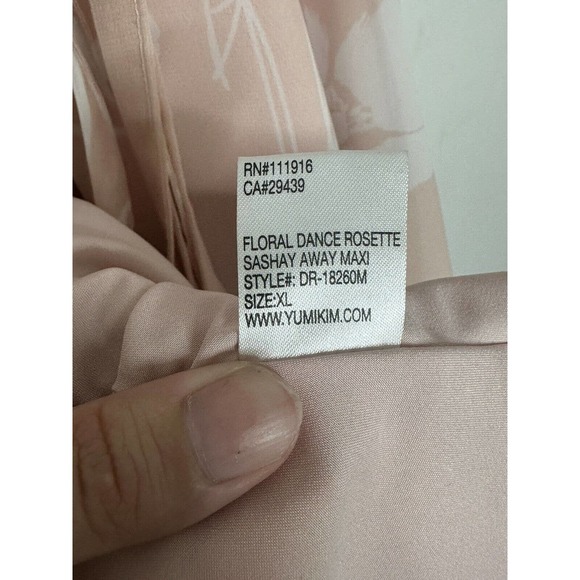 ANTHROPOLOGIE BHLDN YUMI KIM BRIDESMAID SASHAY AWAY WRAP MAXI DRESS BLUSH SZ XL - Picture 7 of 8